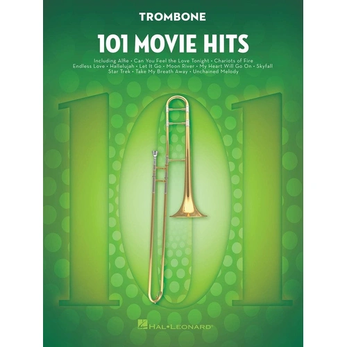 101 Movie Hits for Trombone by Hal Leonard, 120 Pages, Brass Instrument Collection