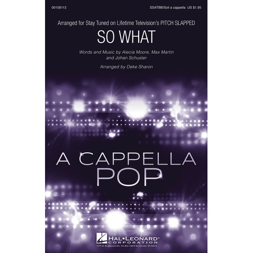 So What SSATBb A Cappella (Octavo)