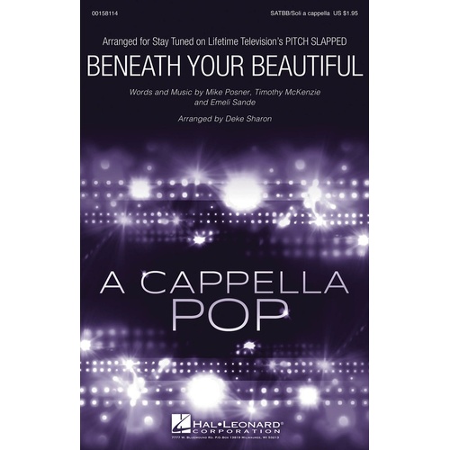 Beneath Your Beautiful SATBb A Cappella (Octavo)