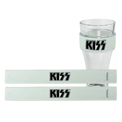 KISS Slap Bands White/Black 2 Pack by Iconic Concepts