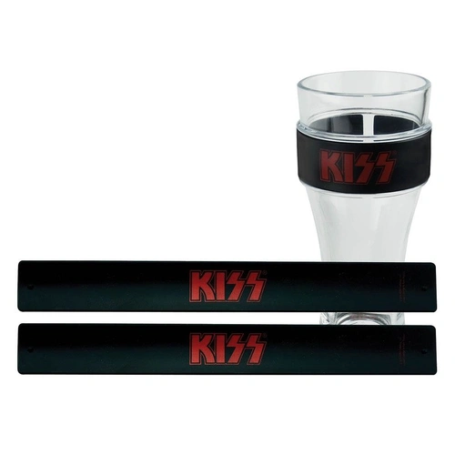 Kiss Slap Band Black/Red 2 Pack - Licensed Plastic Bands