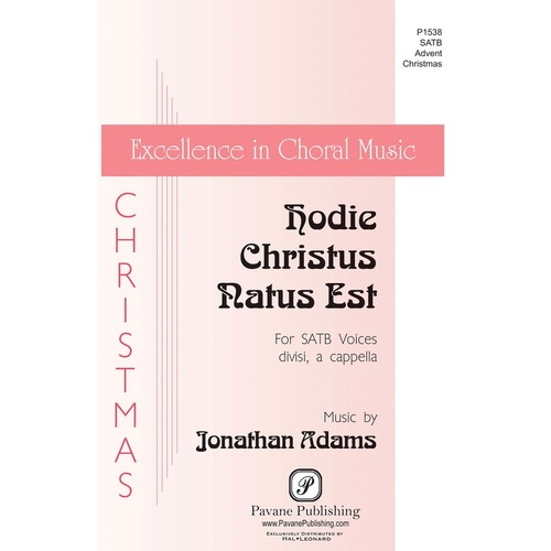 Hodie Christus Natus Est SATB Divisi A Cappella (Octavo)