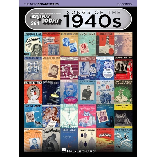 EZ Play 364 Songs of 1940s - New Decade Series for Keyboard, 240 Pages, Hal Leonard