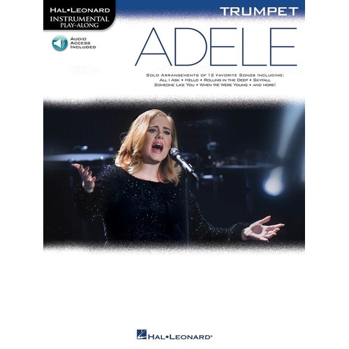 Adele Play-Along Trumpet Book with Online Audio Access