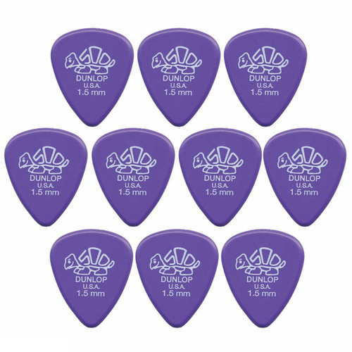 10 x Dunlop Premium DELRIN 500 1.5MM Gauge Guitar Picks 41R 