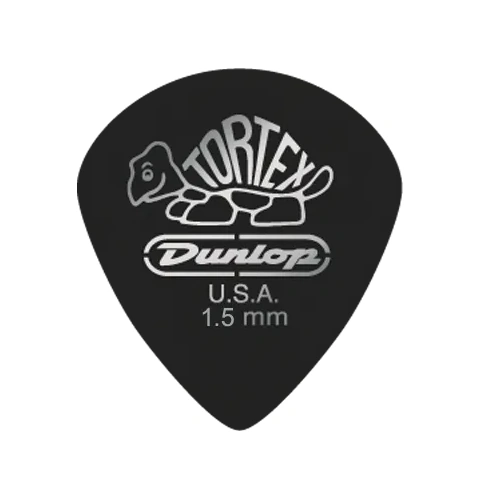Jim Dunlop 1.50mm Tortex Pitch Black Jazz Guitar Pick - Ex. Heavy Set (Single)