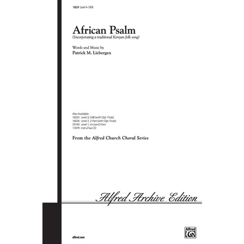 African Psalm SATB Choral Sheet Music