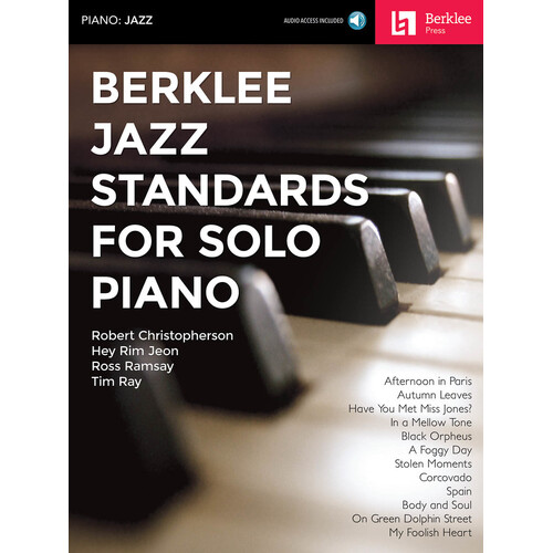 Berklee Jazz Standards For Solo Piano Book/Online Audio (Softcover Book/Online Audio)