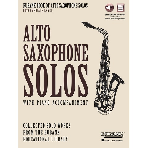 Rubank Book Of Alto Saxophone Solos Intermediate Book/Online Media (Softcover Book/Online Media)