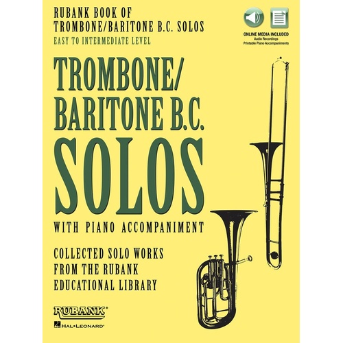 Rubank Book Of Trombone/Baritone Solos Easy-Interm Book/Online Media (Softcover 