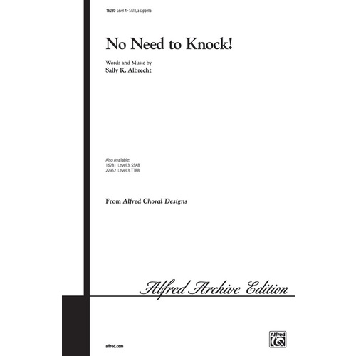 No Need To Knock SATB