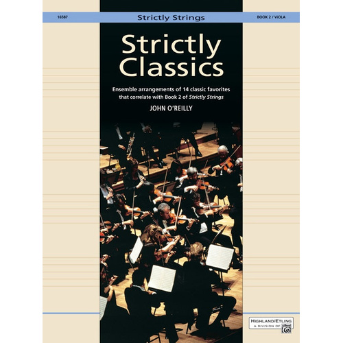 Strictly Classics Book 2 - Viola Part Edited by O'Reilly Alfred 16587