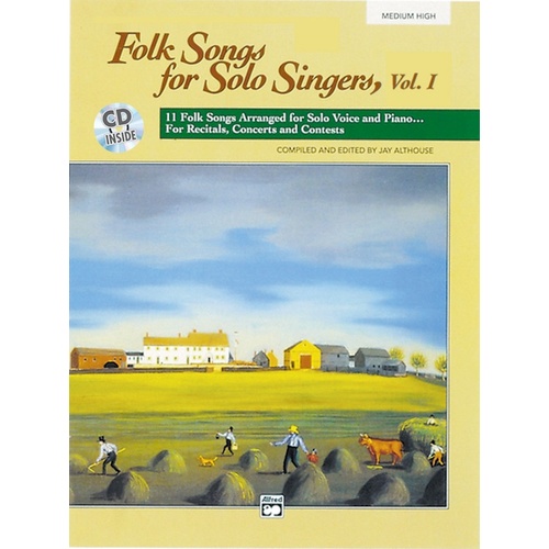 Folk Songs For Solo Singers Vol 1 Book/CD Med/High