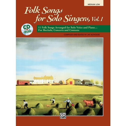 Folk Songs For Solo Singers Vol 1 Book/CD Med/Low