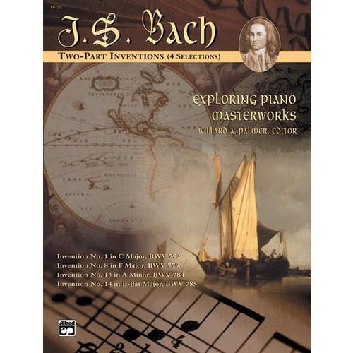 Bach Exploring Piano Masterwork 2-Part Inventions Sheet Music