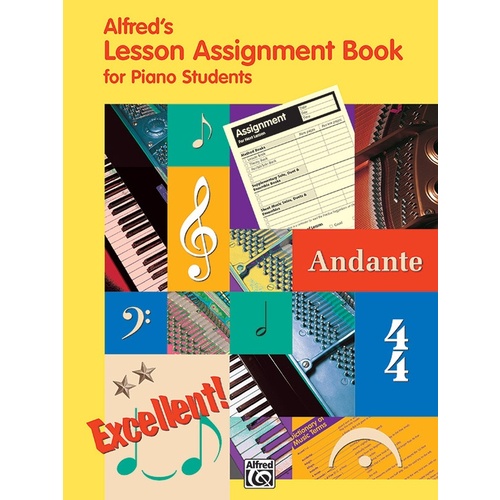 Alfred's Music Lesson Assignment Book for Piano Students