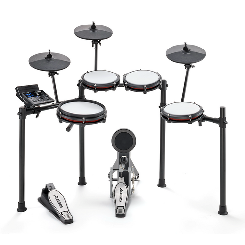 Alesis Nitro Max Mesh 5-Piece Mesh Electronic Drum Kit w/ Nitro Max Drum Module & 3 Cymbals