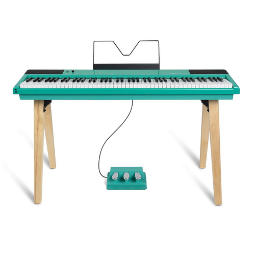 Alesis Recital Home 88-Key Digital Piano with Wood Stand - Turquoise