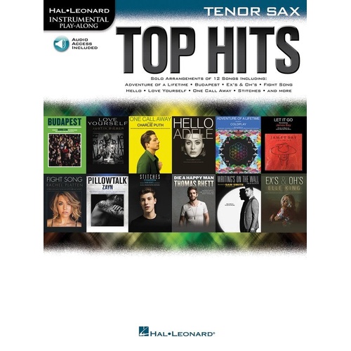 Top Hits for Tenor Saxophone with Audio Access