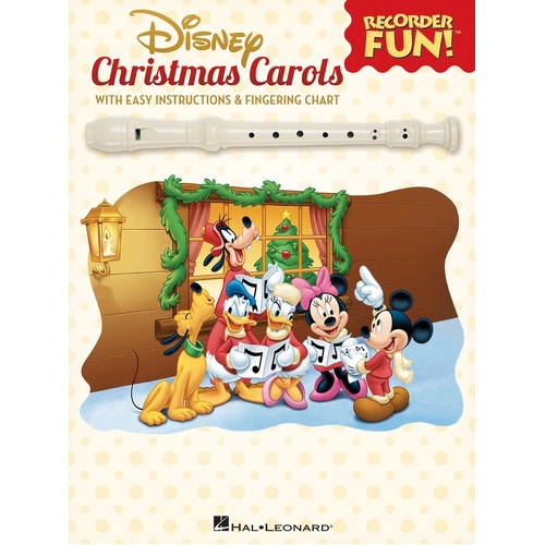 Disney Christmas Carols Recorder Fun! (Softcover Book)