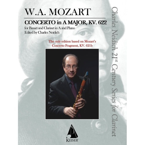 Mozart - Concerto A Major K 622 Clarinet/Piano (Softcover Book)