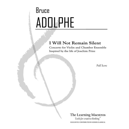 I Will Not Remain Silent Concerto Violin Full Score (Pod) (Softcover Book)