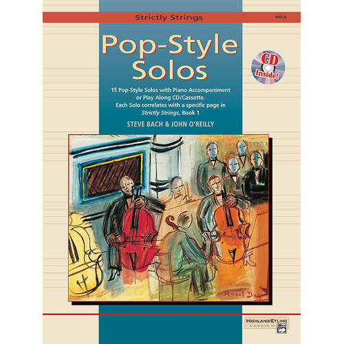 Strictly Strings Pop Solo Viola BK/CD - Bach Oreilly - Alfred Music