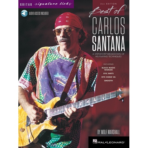 Best Of Carlos Santana Signature Licks TAB Book/Online Audio (Softcover Book/Online Audio)