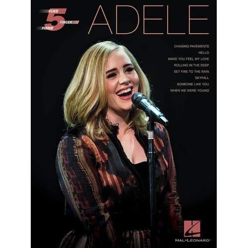 Adele - 5 Finger Piano Songbook with Lyrics and Accompaniments, 40 Pages, Hal Leonard