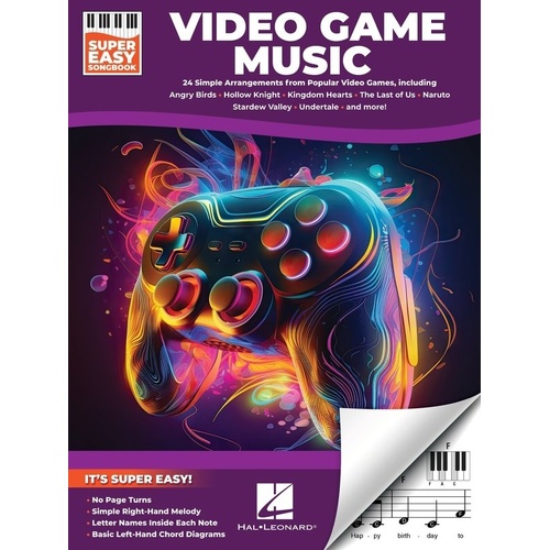 Video Game Music Super Easy Songbook by Hal Leonard - 40 Pages for Keyboard and Piano