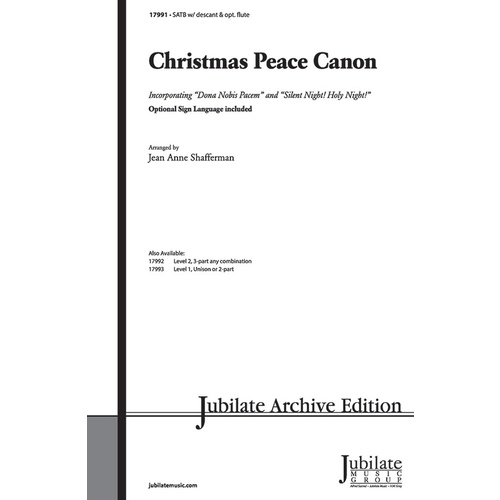 Christmas Peace Canon SATB/Descant Arr Shafferma