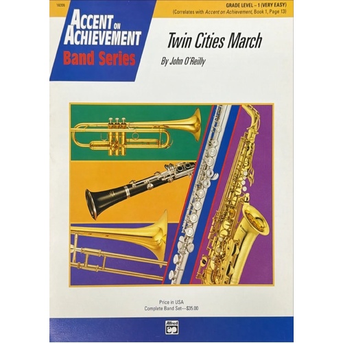 Twin Cities March for Concert Band by John O'Reilly, Grade 1, Clearance