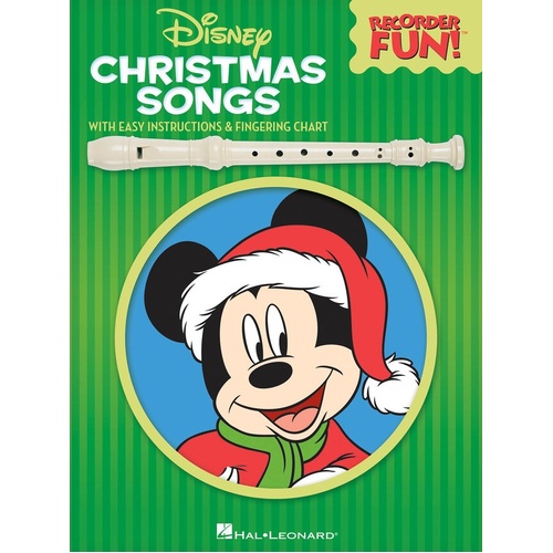 Disney Christmas Songs Recorder Fun! (Softcover Book)