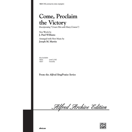 Come Proclaim The Victory W/Opt Cong SATB