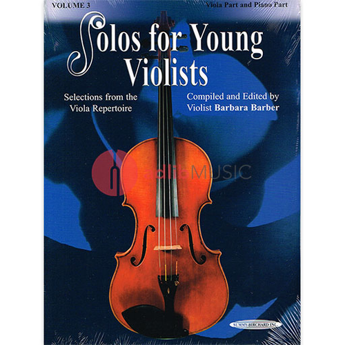 Solos for Young Violists Volume 3 - Viola/Piano Accompaniment by Barbara Barber