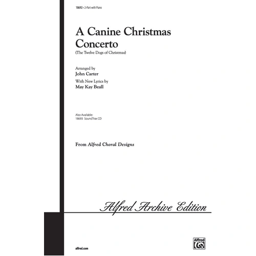 Canine Christmas Concerto Choral Sheet Music 2 Part Level 2