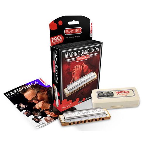 Hohner Marine Band 1896 Classic Harmonica in the Key of F Nat Minor