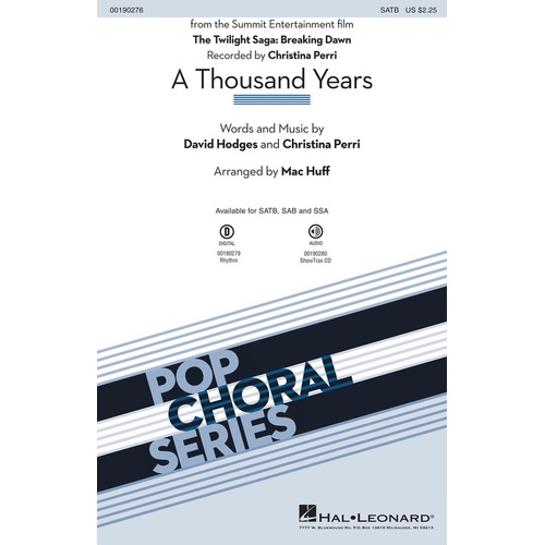 A Thousand Years SSA (Octavo)