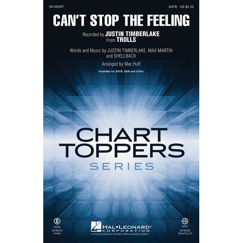 Cant Stop The Feeling ShowTrax CD (CD Only)