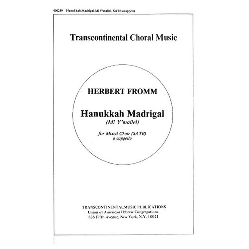 Hanukkah Madrigal SATB A Cappella (Octavo)