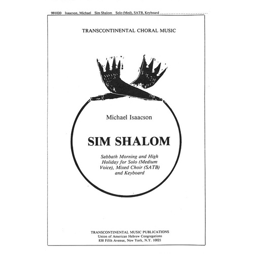 Sim Shalom (Prayer For Peace) SATB (Pod) (Octavo)