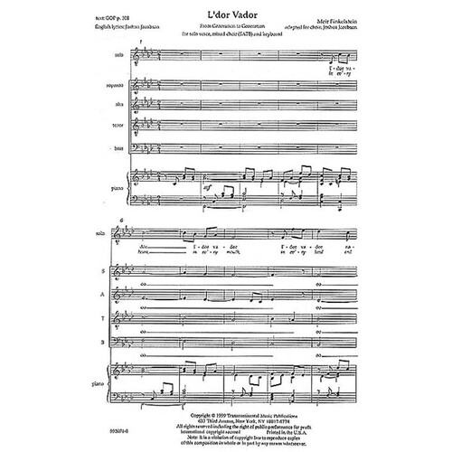 L Dor Vador SATB (Octavo)