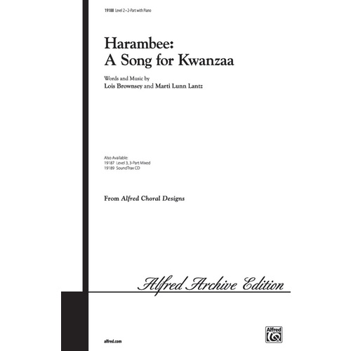 Harambee Song For Kwanzaa 2 Part/Piano Level 2