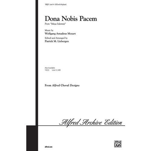 Dona Nobis Pacem From Missa Solemnis SATB/Piano