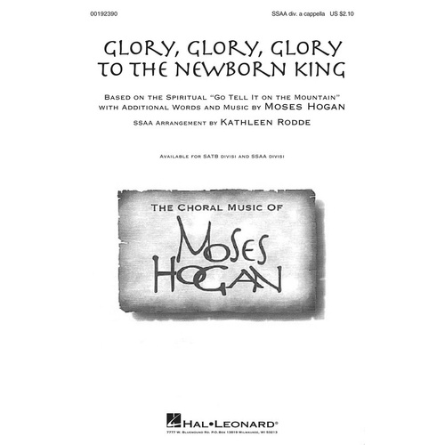 Glory Glory Glory To Newborn King SSAA A Cappella (Octavo)