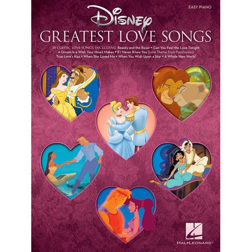 Disney's Greatest Love Songs Easy Piano Folio