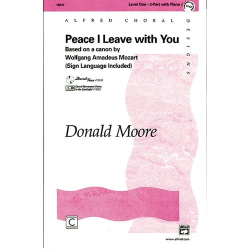 Peace I Leave With You 2 Part/Piano