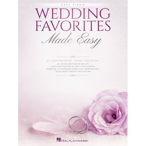Wedding Favorites Made Easy Easy Piano (Softcover Book)