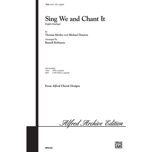 Sing We and Chant It Level 3 SSA Unaccompanied Choral Sheet Music