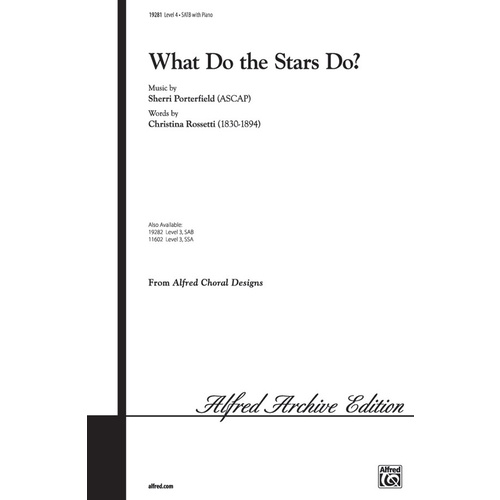 What Do the Stars Do Level 4 SATB/Piano Choral Sheet Music